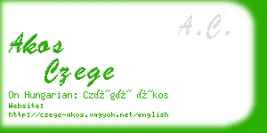 akos czege business card